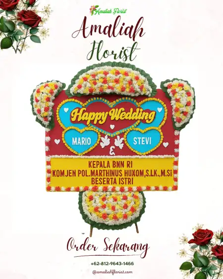 Papan Bunga Pernikahan Wiroko